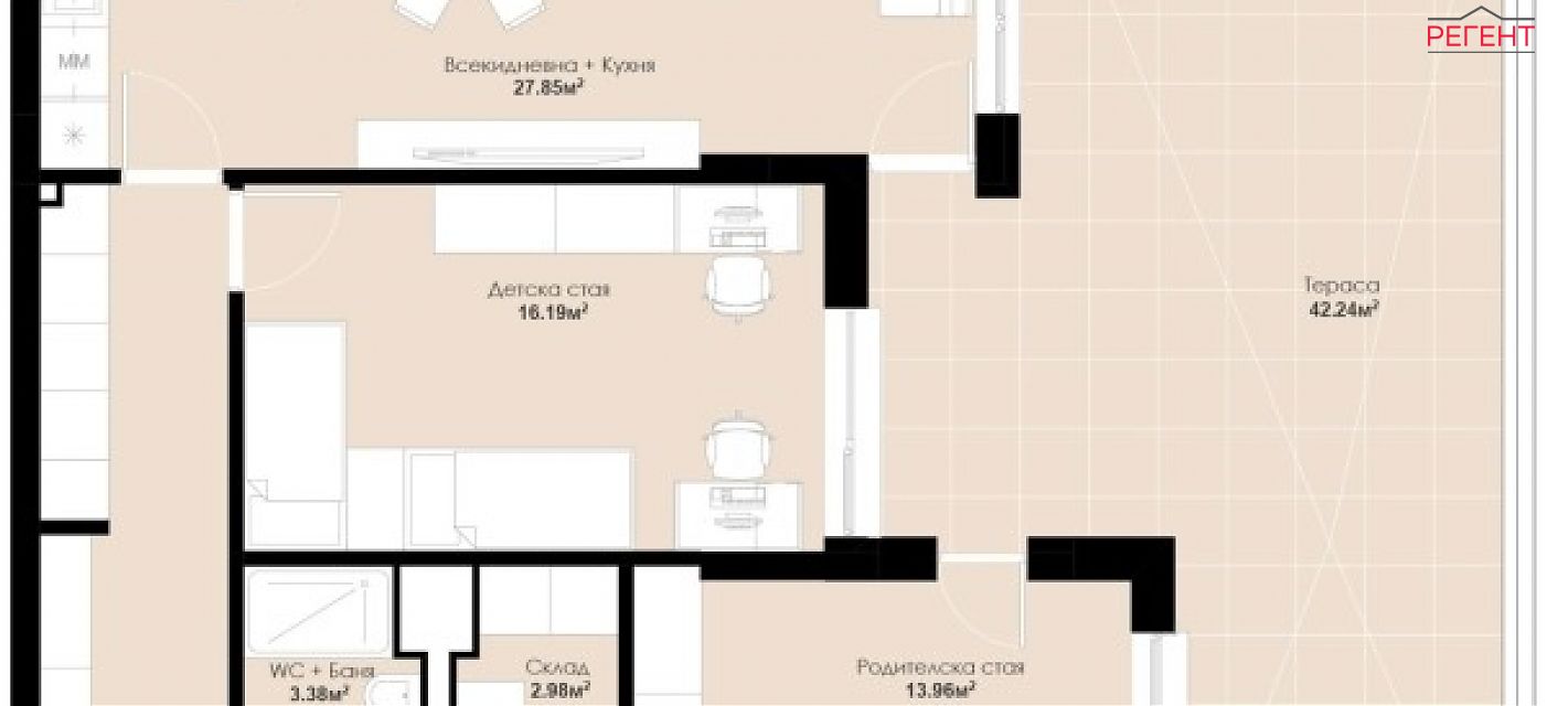 three-room apartment Gabrovo Gabrovo , Trendafil II 