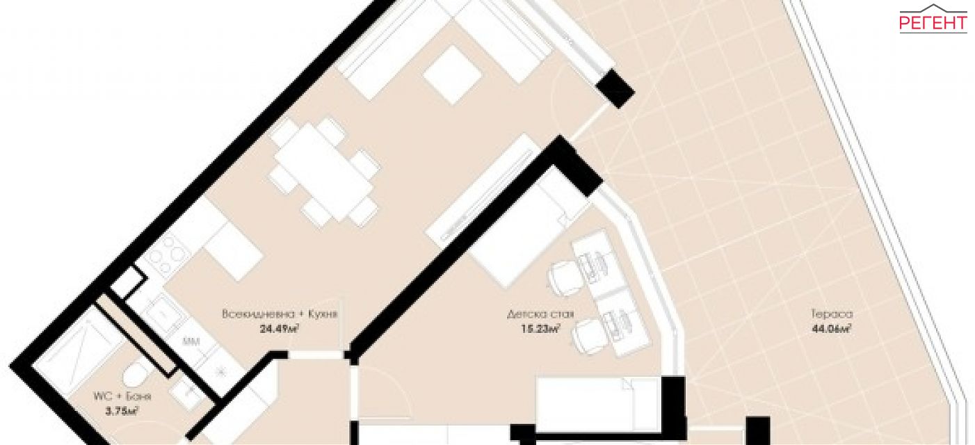 three-room apartment Gabrovo Gabrovo , Trendafil II 