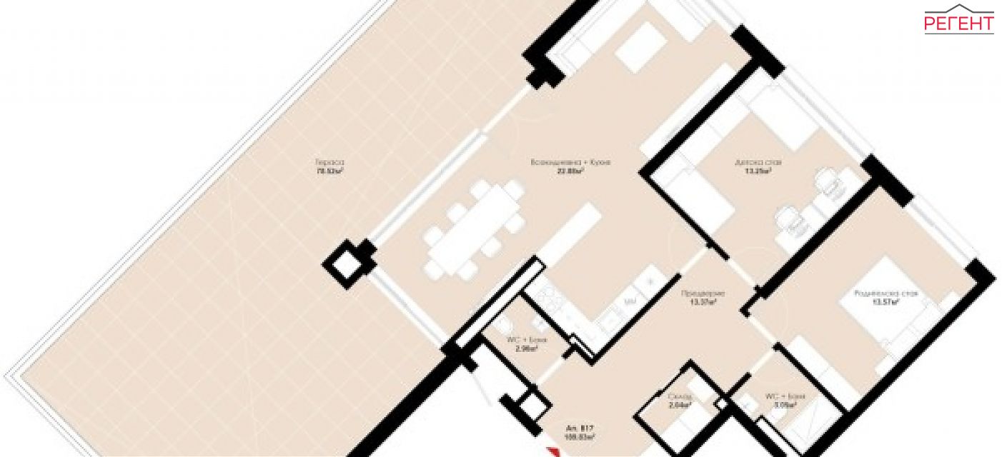 three-room apartment Gabrovo Gabrovo , Trendafil II 