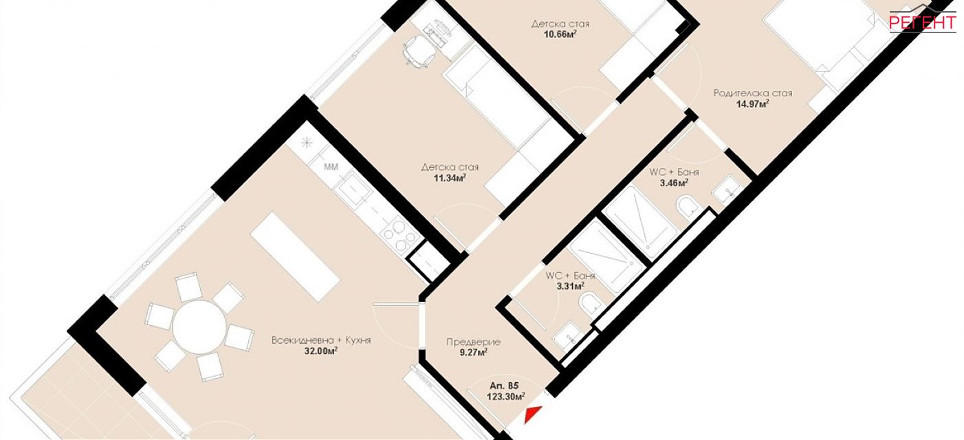 four-room apartment Gabrovo Gabrovo , Trendafil II 