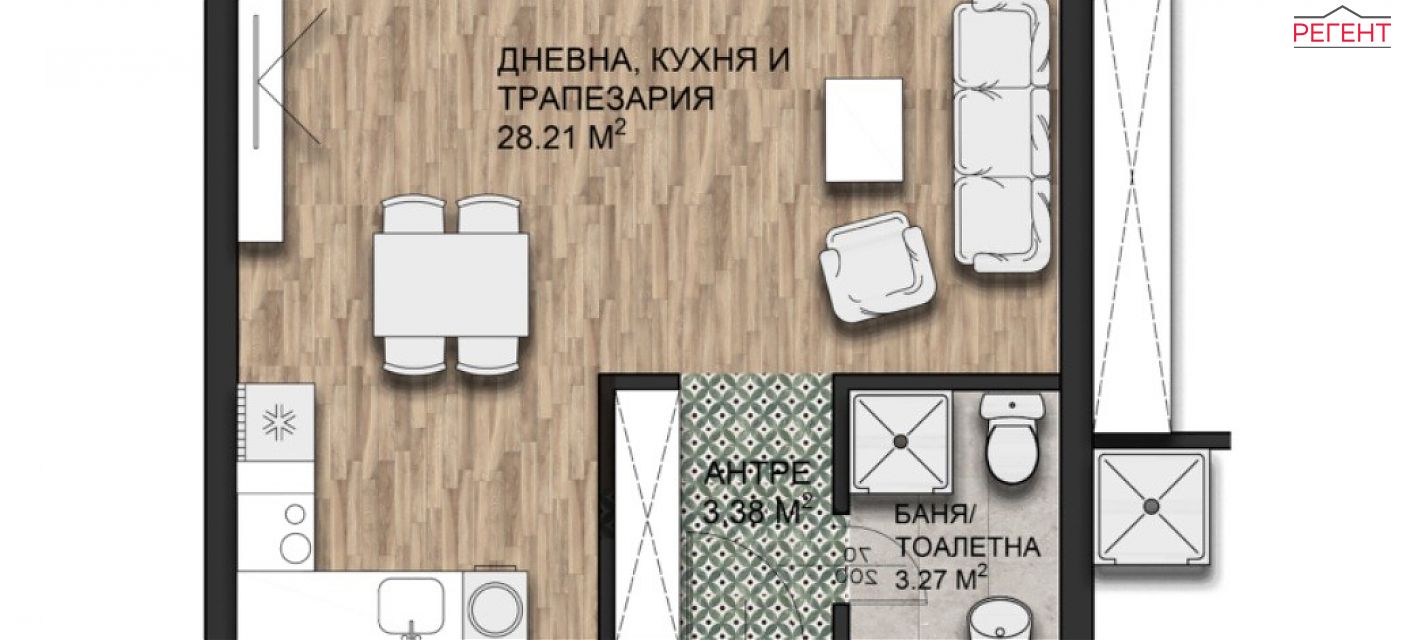 тристаен апартамент Община Велико Търново гр.Велико Търново , 