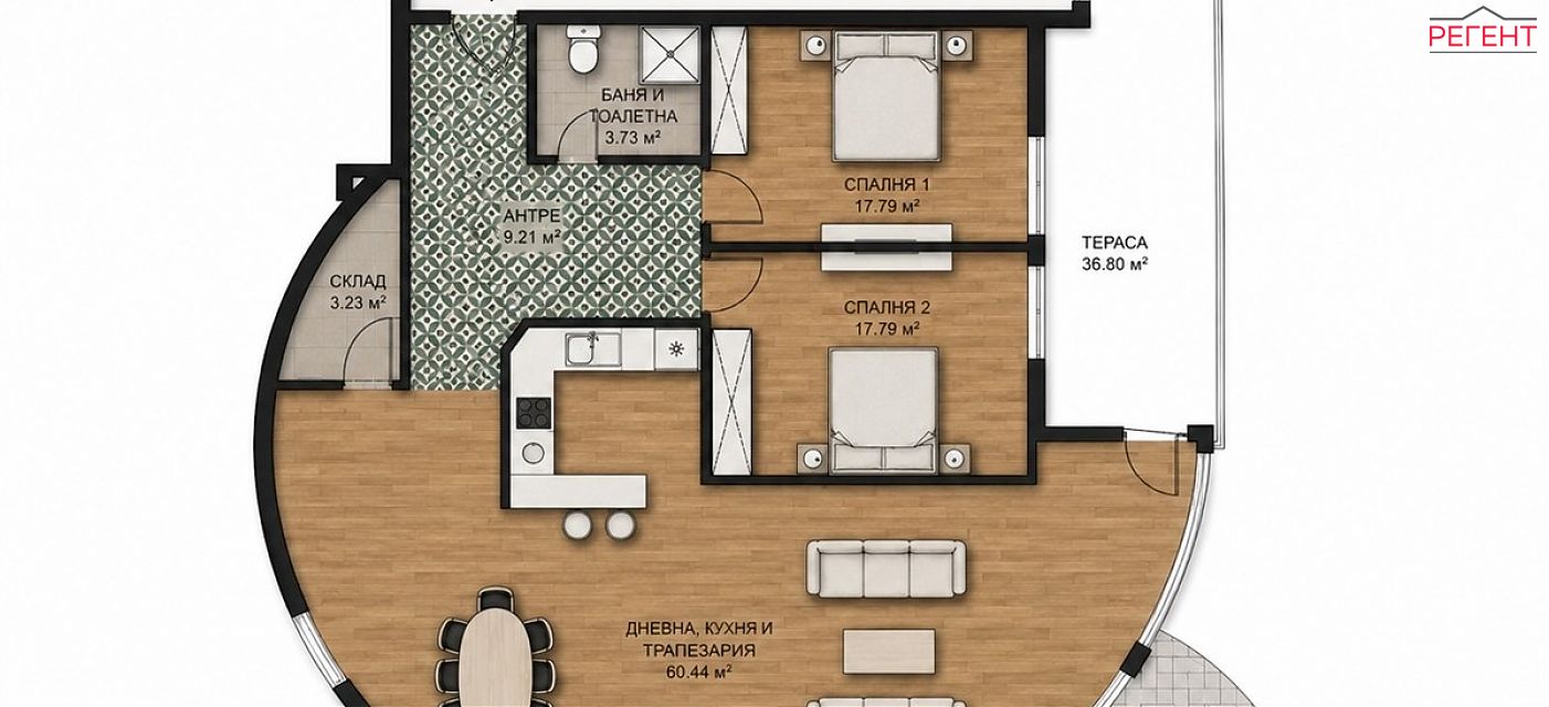 three-room apartment Veliko Tarnovo , 